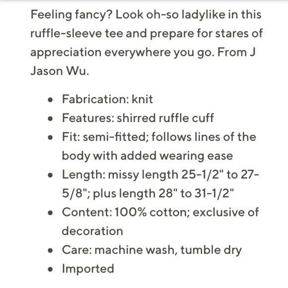 JASON WU Ruffle Sleeve Tee - Picture 5 of 11